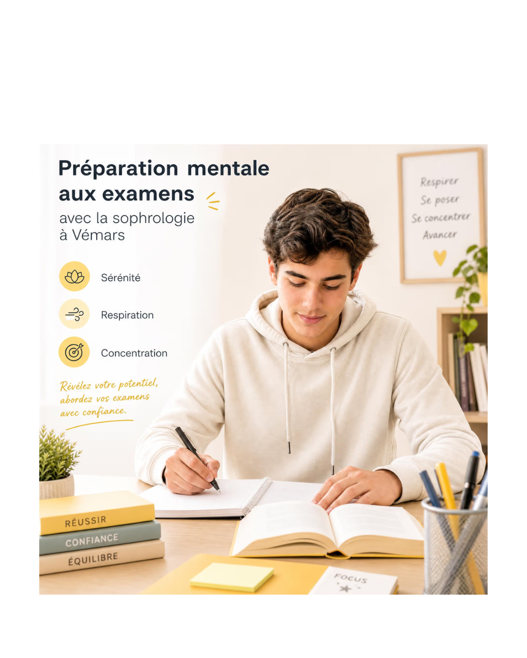 Respiration, ancrage, détente : le kit sophrologie pour réussir ses examens 